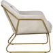 Watts Gold / Polo Club Muslin / Bravo Cream Lounge Chair